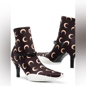 Marine Serre Crescent Moon 50mm Boots In Brown